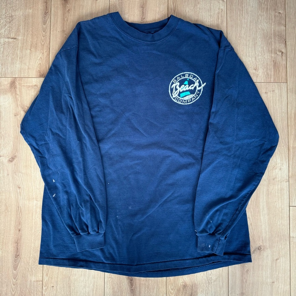 Vintage Balboa Beach Company Hanes Beefy T Long Sleeve Shirt